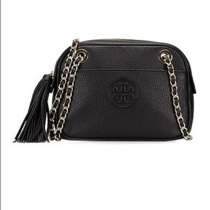 Tory Burch Black leather 2 way chain crossbody
